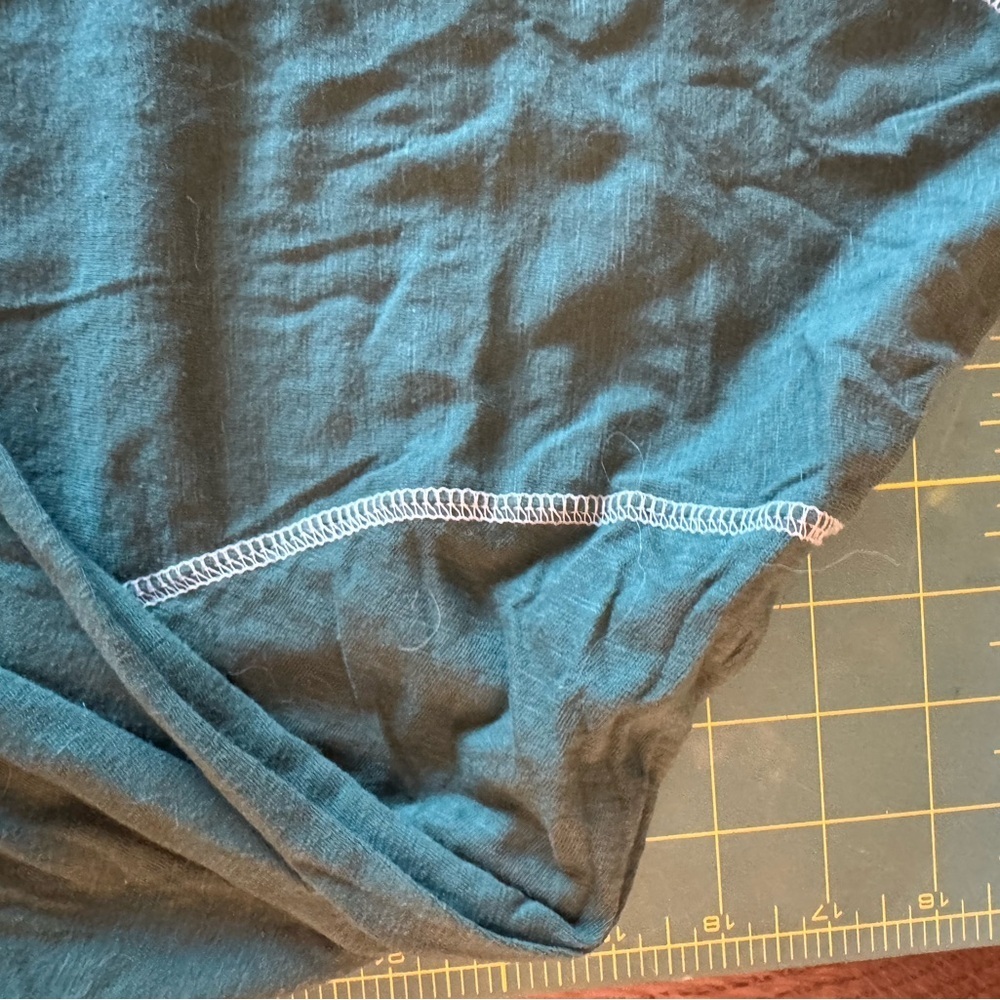 Wild Fable Green Top with White Topstitching​ - Picture 4 of 5